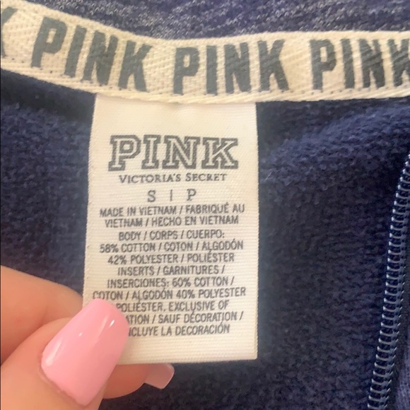 Blue Pink Quarter Zip Jacket - Picture 2 of 3